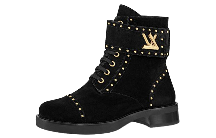 (Women) Louis Vuitton LV Wonderland Flat Black Velvet Small Cowhide Gold Silver 1A4G14