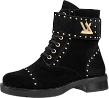 (Women) Louis Vuitton LV Wonderland Flat Black Velvet Small Cowhide Gold Silver 1A4G14 (Women) Louis Vuitton LV Wonderland Flat Black Velvet Small Cowhide Gold Silver 1A4G14