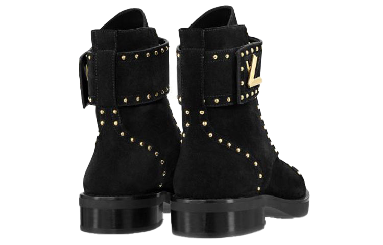 Shop (W) Louis Vuitton LV Wonderland Datar Beludru Hitam Kulit Asli Emas Perak 1A4G14