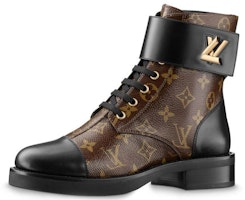 (Women) Louis Vuitton LV Wonderland Monogram Canvas Martin boots Brown 1A2Q3I (Women) Louis Vuitton LV Wonderland Monogram Canvas Martin boots Brown 1A2Q3I