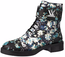 (Women) Louis Vuitton LV Wonderland Printing Small Cowhide Flat Blue Black 1A5LX7 (Women) Louis Vuitton LV Wonderland Printing Small Cowhide Flat Blue Black 1A5LX7