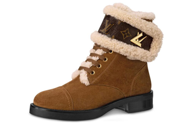 (Women) Louis Vuitton LV Wonderland Small Cowhide Suede Brown 1A5LNF