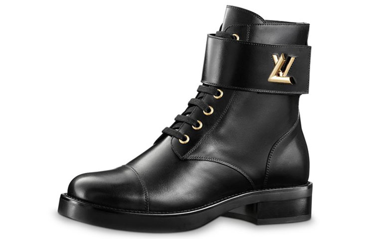 (Women) Louis Vuitton LV Wonderland Small Cowhide Martin boots Black 1A1IXU
