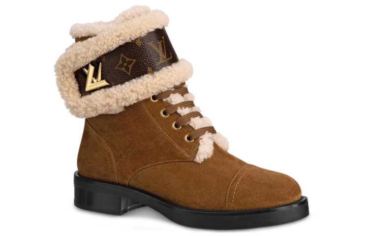 Order (W) Louis Vuitton LV Wonderland Kulit Sapi Suede Kecil Coklat 1A5LNF