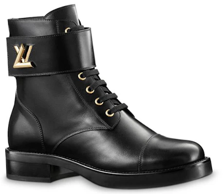 (W) Louis Vuitton LV Wonderland Schwarze Martin-Stiefel aus Kalbsleder 1A1IXU Order (W) Louis Vuitton LV Wonderland Schwarze Martin-Stiefel aus Kalbsleder 1A1IXU