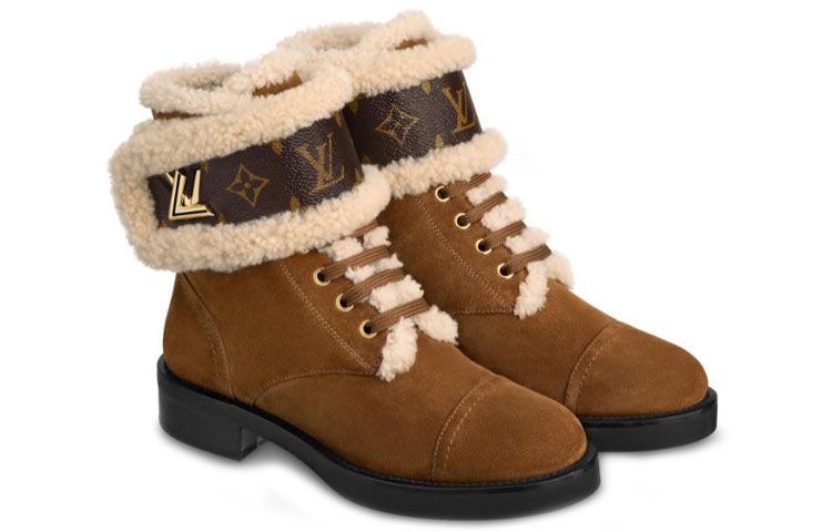 Lookbook (W) Louis Vuitton LV Wonderland Kulit Sapi Suede Kecil Coklat 1A5LNF