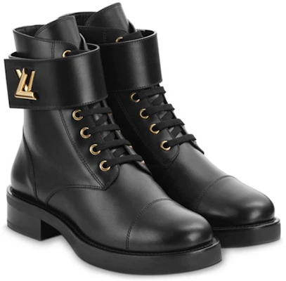 (W) Louis Vuitton LV Wonderland Schwarze Martin-Stiefel aus Kalbsleder 1A1IXU Lookbook (W) Louis Vuitton LV Wonderland Schwarze Martin-Stiefel aus Kalbsleder 1A1IXU