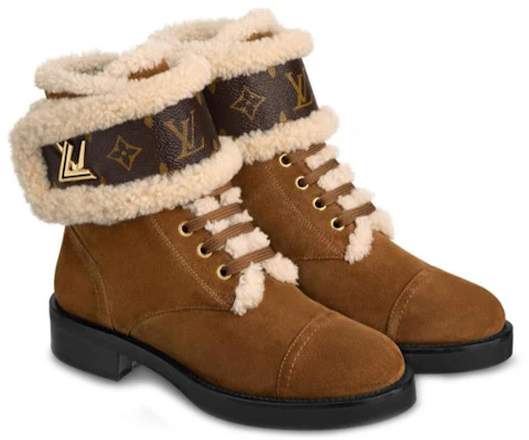 (W) Louis Vuitton LV Wonderland Kleine Wildleder Braun 1A5LNF Lookbook (W) Louis Vuitton LV Wonderland Kleine Wildleder Braun 1A5LNF