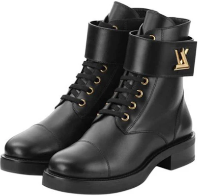 (W) Louis Vuitton LV Wonderland Schwarze Martin-Stiefel aus Kalbsleder 1A1IXU Shop (W) Louis Vuitton LV Wonderland Schwarze Martin-Stiefel aus Kalbsleder 1A1IXU