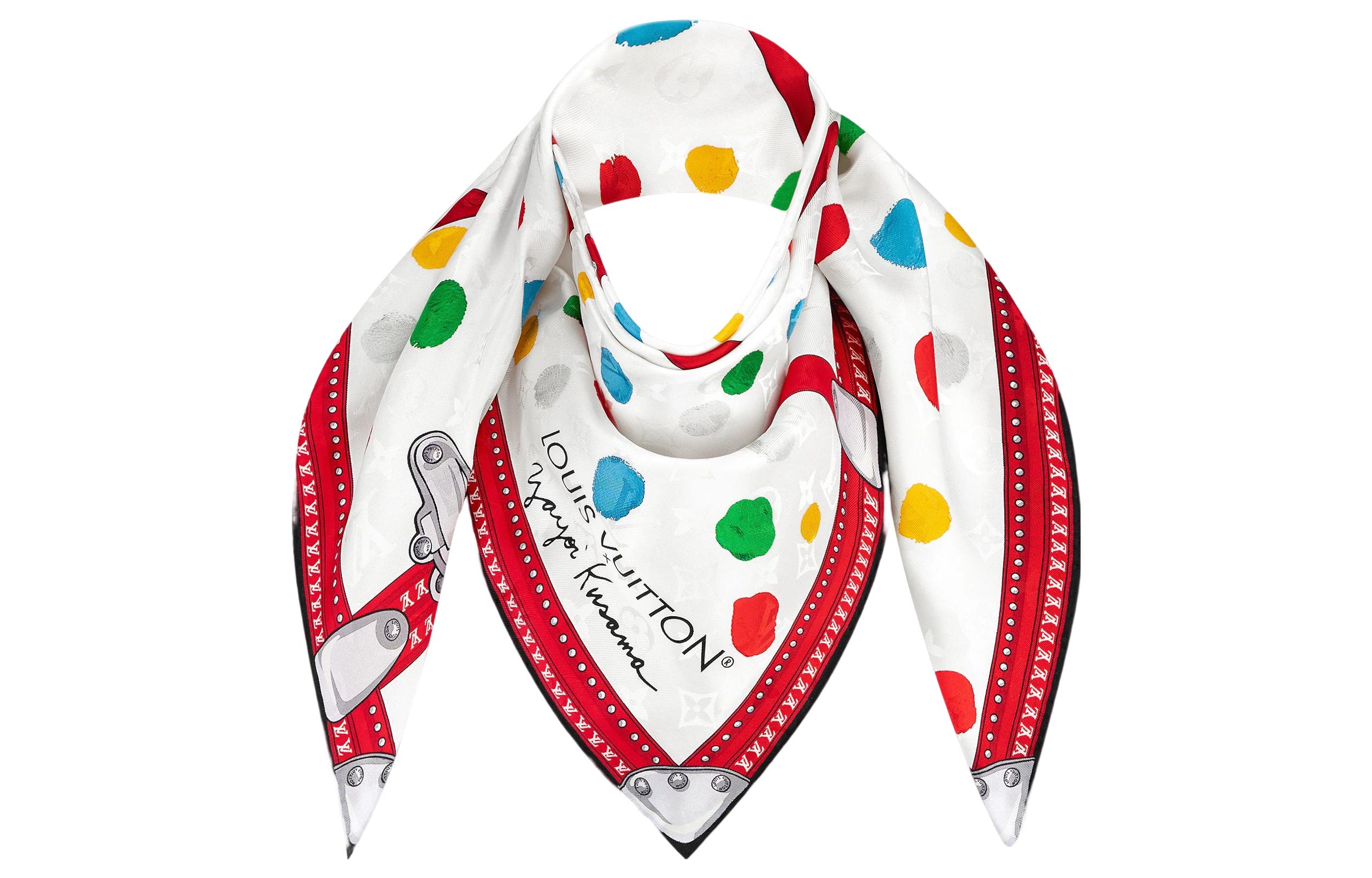 (Women) LOUIS VUITTON LV X YK Exclusive Monogram Silk Scarf White Women’s Edition M78282 圖 4