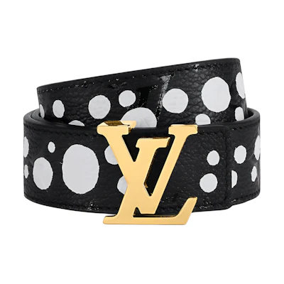 (Women) LOUIS VUITTON LV YK Limited Edition Reversible Leather Belt Black 30cm M0659U