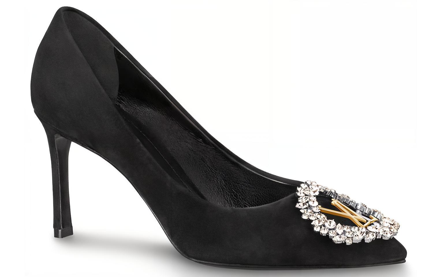 Order (W) Louis Vuitton Madeleine Talons Swarovski Chevreau ''Noir'' 1A5BNQ