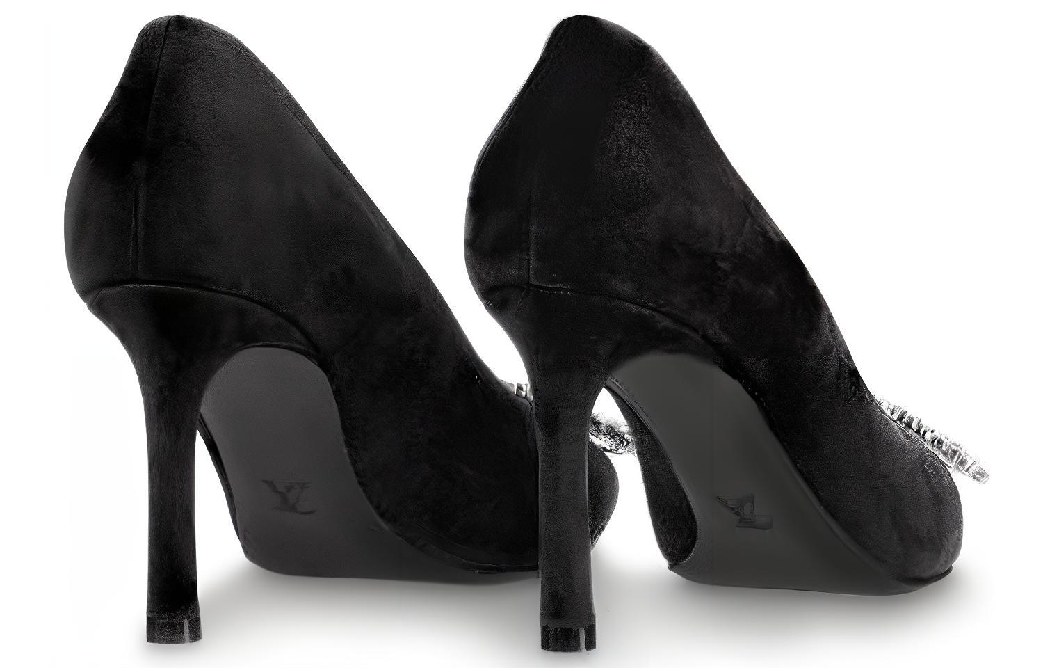 Purchase (W) Louis Vuitton Madeleine Talons Swarovski Chevreau ''Noir'' 1A5BNQ