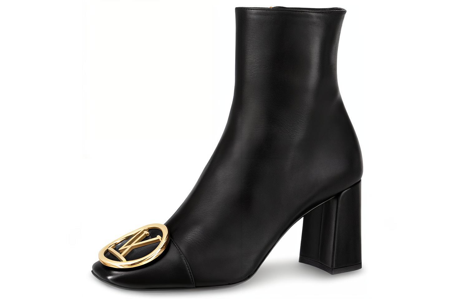 (Women) Louis Vuitton Madeleine Ankle Boot 'Black Calf Leather' 1A5BP6