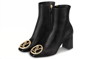 Shop (W) Louis Vuitton Madeleine Sepatu Ankle 'Kulit Sapi Hitam' 1A5BP6