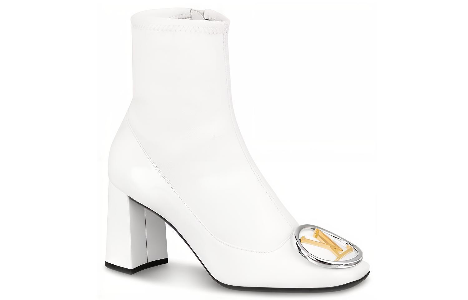 Order 路易威登 Madeleine 漆光小牛皮 女款 及踝靴 白色