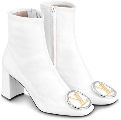 (Women) Louis Vuitton Madeleine Ankle Boot 'Patent Calf Leather White' 1A5LBC Lookbook (Women) Louis Vuitton Madeleine Ankle Boot 'Patent Calf Leather White' 1A5LBC