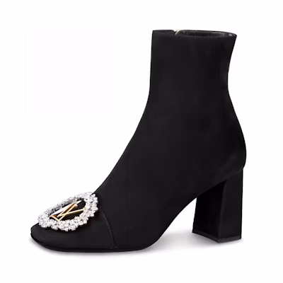 (W) LV Madeleine Ankle Boot 'Swarovski Goat Suede Black'