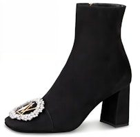 (Women) Louis Vuitton Madeleine Ankle Boot 'Swarovski Goat Suede Black' 1A5BMO (Women) Louis Vuitton Madeleine Ankle Boot 'Swarovski Goat Suede Black' 1A5BMO