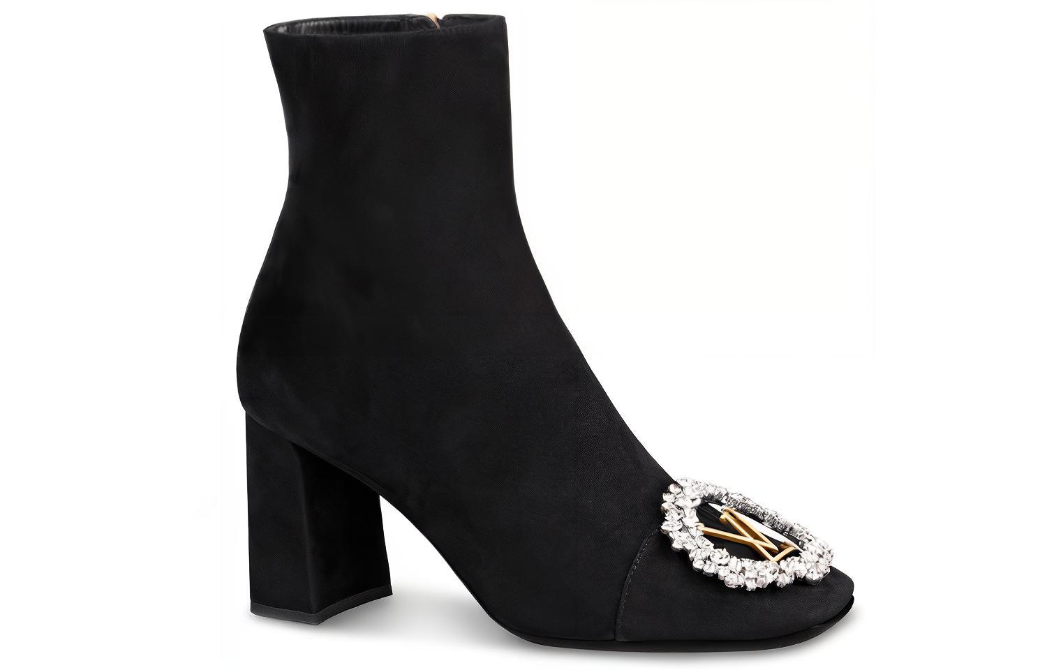 Order (W) Louis Vuitton Madeleine Stiefelette ''Swarovski Ziegenwildleder Schwarz'' 1A5BMO
