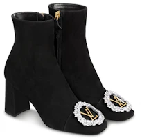 Lookbook (W) Louis Vuitton Madeleine Ankle Boot 'Swarovski Suede Kambing Hitam' 1A5BMO
