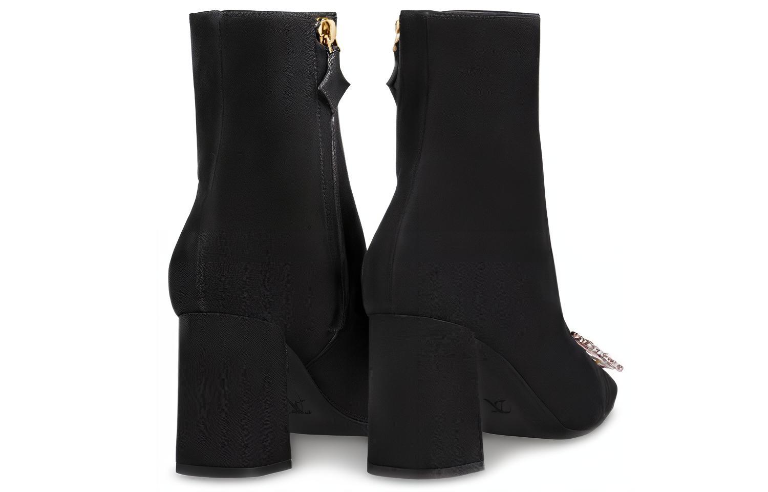 Shop (W) Louis Vuitton Madeleine Stiefelette ''Swarovski Ziegenwildleder Schwarz'' 1A5BMO