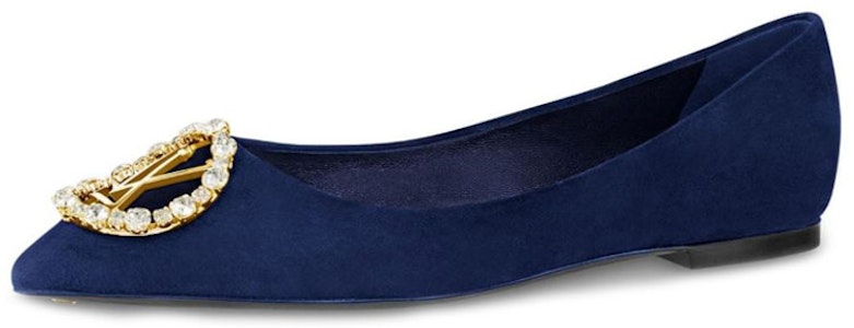 路易威登 Madeleine 芭蕾舞鞋 軍藍色 女款 絨面小山羊皮 Buy 路易威登 Madeleine 芭蕾舞鞋 軍藍色 女款 絨面小山羊皮