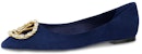 (Women) Louis Vuitton Madeleine Ballet Flat 'Navy Blue Velour Goatskin' 1A4VBF