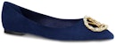 (Women) Louis Vuitton Madeleine Ballet Flat 'Navy Blue Velour Goatskin' 1A4VBF