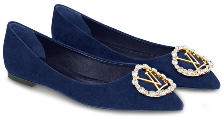 (Women) Louis Vuitton Madeleine Ballet Flat 'Navy Blue Velour Goatskin' 1A4VBF Lookbook (Women) Louis Vuitton Madeleine Ballet Flat 'Navy Blue Velour Goatskin' 1A4VBF