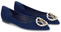 Lookbook (Women) Louis Vuitton Madeleine Ballet Flat 'Navy Blue Velour Goatskin' 1A4VBF