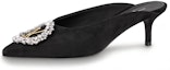 Buy (W) Louis Vuitton Madeleine Goat Suede Tumit Tinggi Sneaker Mule 'Hitam' 1A5BU3