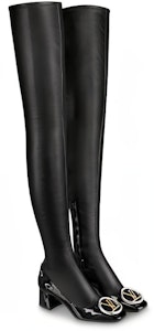 (W) Louis Vuitton Madeleine Sepatu Boot High Top Logo 'Hitam' 1A5LSV Lookbook (W) Louis Vuitton Madeleine Sepatu Boot High Top Logo 'Hitam' 1A5LSV