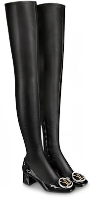 (Women) Louis Vuitton Madeleine High Top Logo Boots 'Black' 1A5LSV Lookbook (Women) Louis Vuitton Madeleine High Top Logo Boots 'Black' 1A5LSV