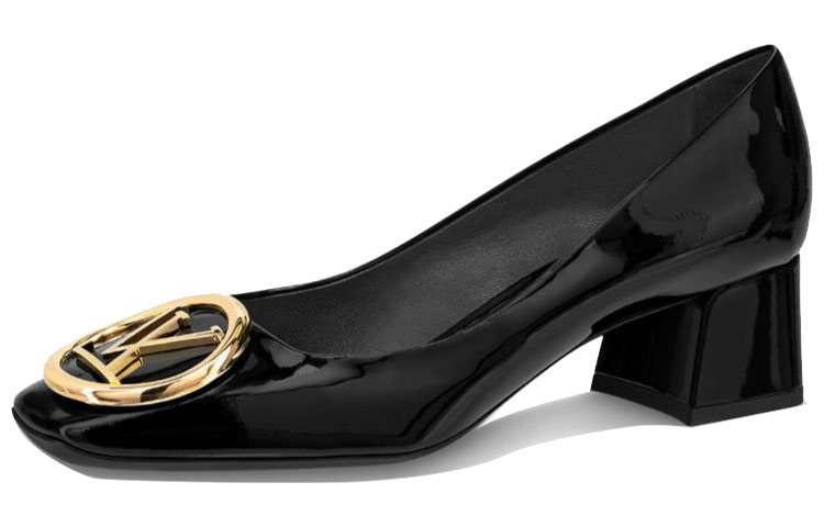 Buy (W) Louis Vuitton Madeleine Pump ''Schwarzes Lackiertes Kalbsleder'' 1A4X9S