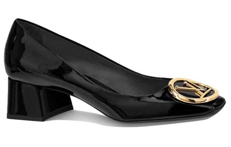 Order (W) Louis Vuitton Madeleine Pump ''Schwarzes Lackiertes Kalbsleder'' 1A4X9S
