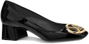 Order (W) Louis Vuitton Madeleine Pump ''Schwarzes Lackiertes Kalbsleder'' 1A4X9S