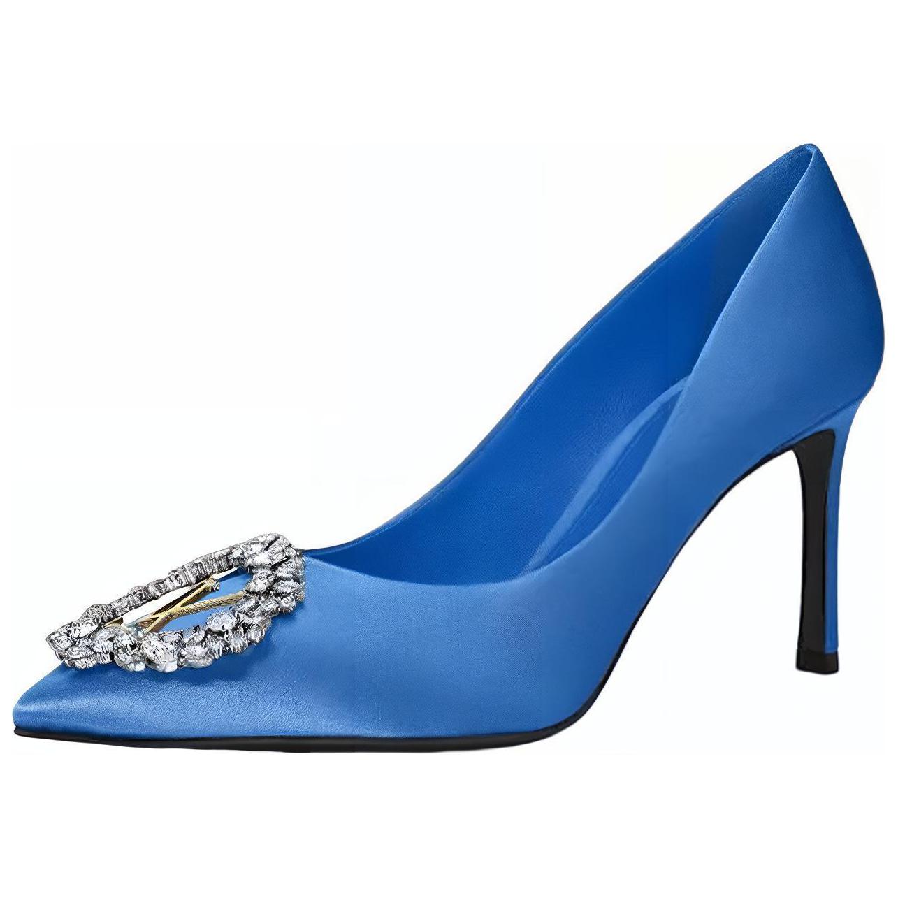 (Women) Louis Vuitton Madeleine Pump 'Blue Satin' 1A64BG