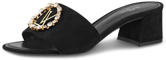 (Women) Louis Vuitton Madeleine Slipper 'Black Velvet Goatskin' 1A4V6B (Women) Louis Vuitton Madeleine Slipper 'Black Velvet Goatskin' 1A4V6B