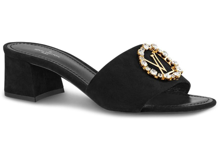 Order (W) 路易威登玛德琳黑色天鹅绒山羊皮拖鞋 1A4V6B