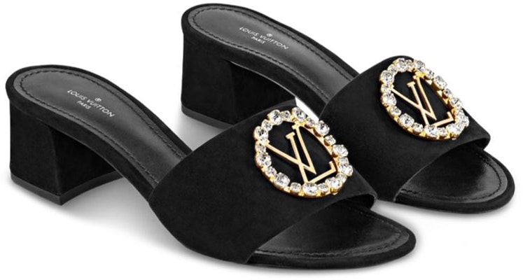 (Women) Louis Vuitton Madeleine Slipper 'Black Velvet Goatskin' 1A4V6B Lookbook (Women) Louis Vuitton Madeleine Slipper 'Black Velvet Goatskin' 1A4V6B