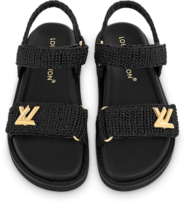 (Women) Louis Vuitton Magic Tape 'Raffia Straw Fashion Sandal Black' 1ABHG1 Shop (Women) Louis Vuitton Magic Tape 'Raffia Straw Fashion Sandal Black' 1ABHG1