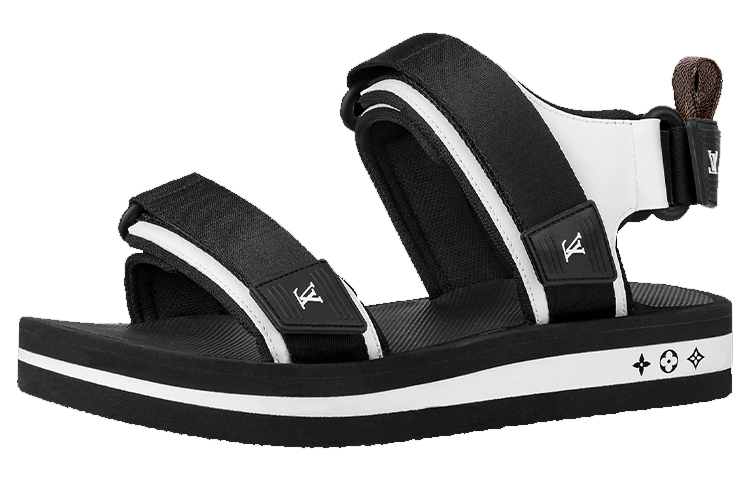 (Women) Louis Vuitton Magic Tape Low-Top Sandals 'Black' 1A8GIO