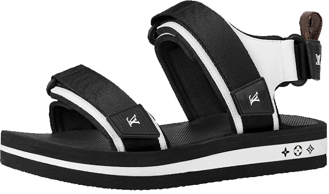 (Women) Louis Vuitton Magic Tape Low-Top Sandals 'Black' 1A8GIO Buy (Women) Louis Vuitton Magic Tape Low-Top Sandals 'Black' 1A8GIO