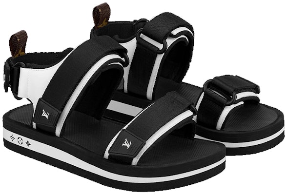 (Women) Louis Vuitton Magic Tape Low-Top Sandals 'Black' 1A8GIO Lookbook (Women) Louis Vuitton Magic Tape Low-Top Sandals 'Black' 1A8GIO