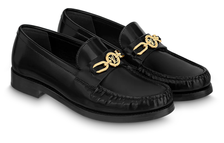 Order (W) Louis Vuitton Major Loafer 'Kulit Hitam Berkilat' 1AAW4R