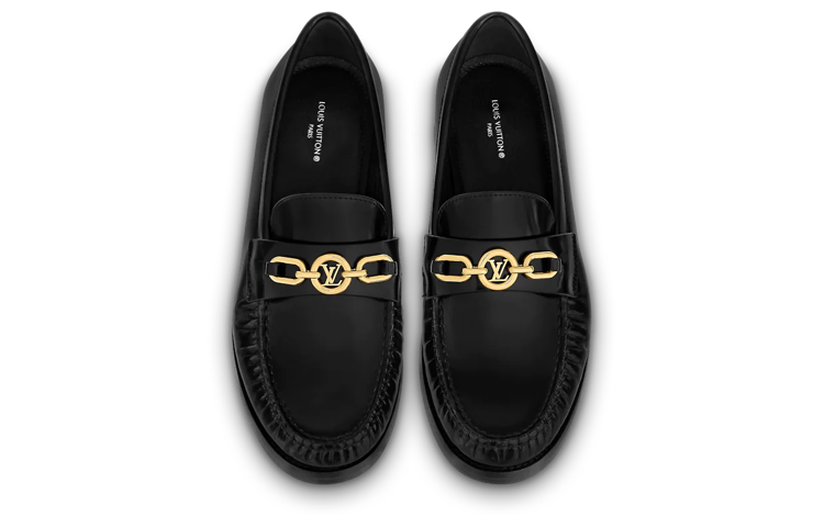 Shop (W) Louis Vuitton Major Loafer 'Kulit Hitam Berkilat' 1AAW4R
