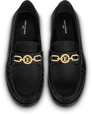 (W) Louis Vuitton Major Loafer 'Kulit Hitam Berkilat' 1AAW4R Shop (W) Louis Vuitton Major Loafer 'Kulit Hitam Berkilat' 1AAW4R