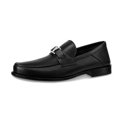 (W) LV Major Monogram 'Black Calfskin Flats'