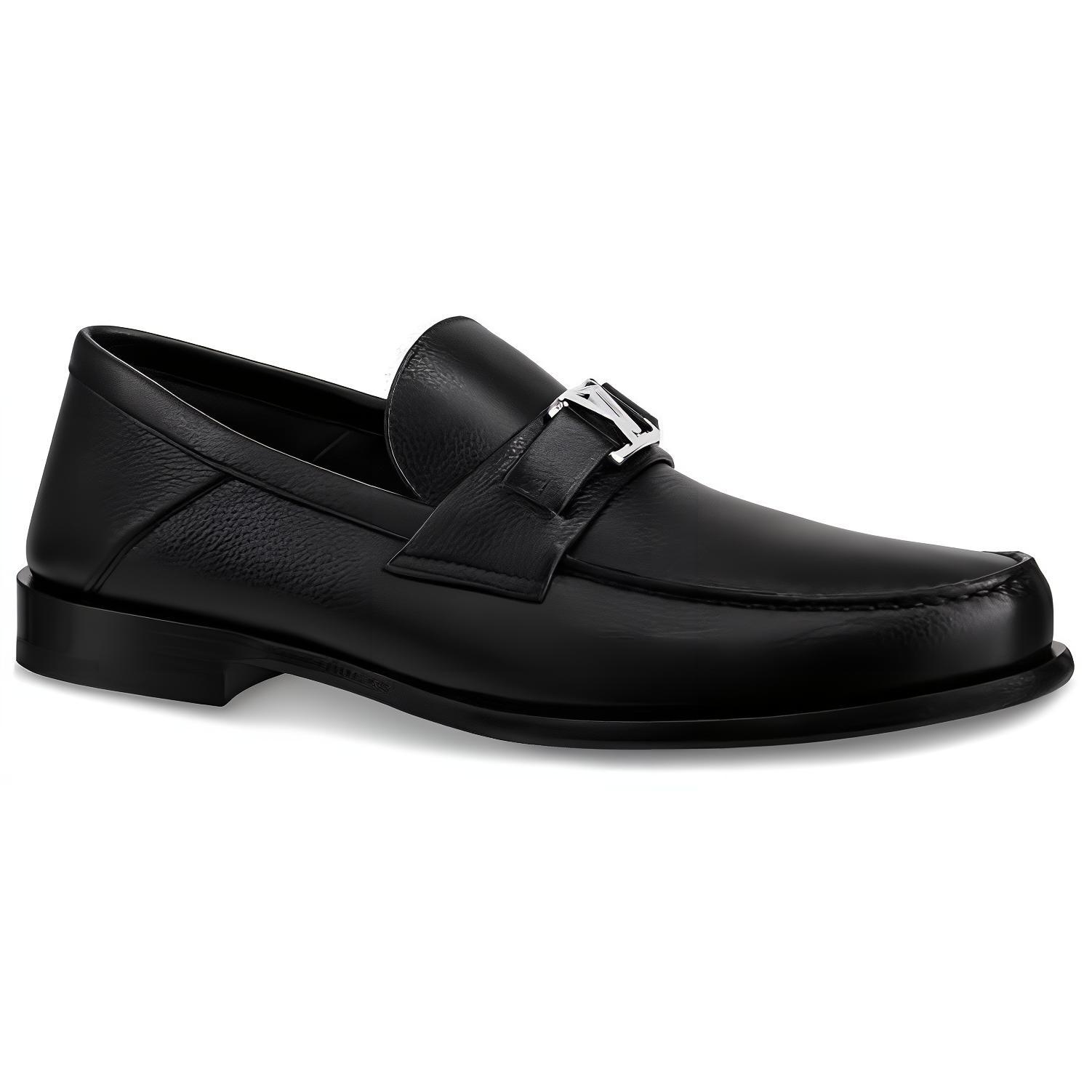 (W) LV Major Monogram 'Black Calfskin Flats' 圖 2